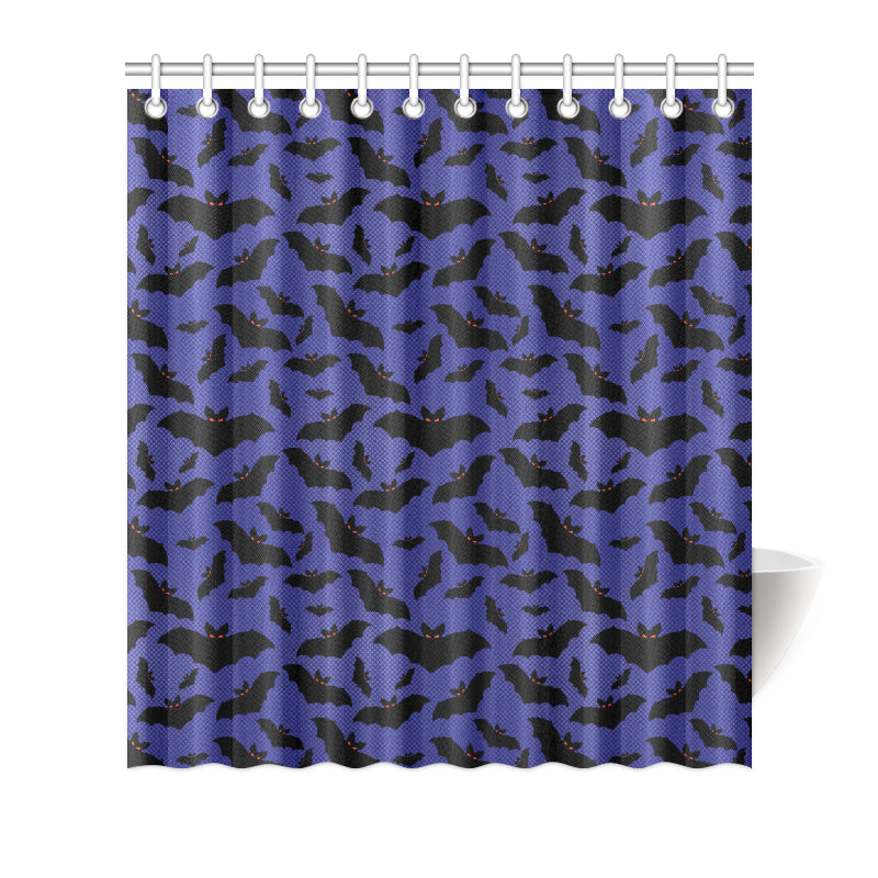Bat Halloween Pattern Print Design 02 Shower Curtain