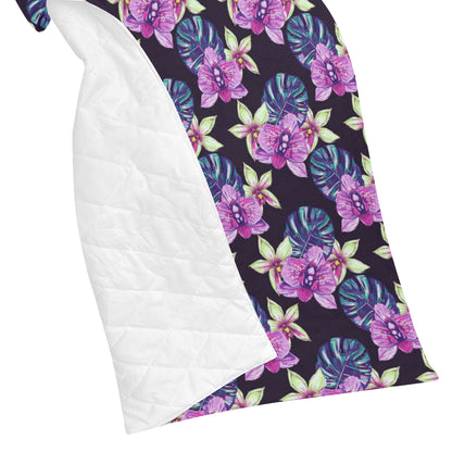 Orchid Pattern Print Design OR010 Premium Quilt