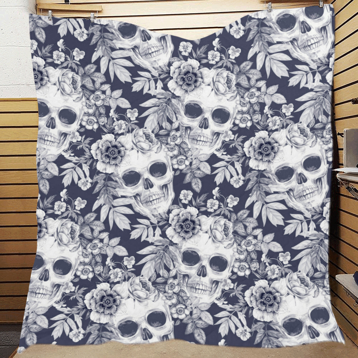 Skull Floral Beautiful Premium Quilt