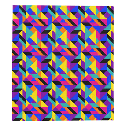 90s Colorful Pattern Print Design 1 Premium Quilt
