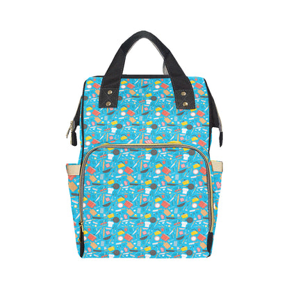 Cooking Kitchen Tools Pattern Print Design 03 Diaper Bag Backpack