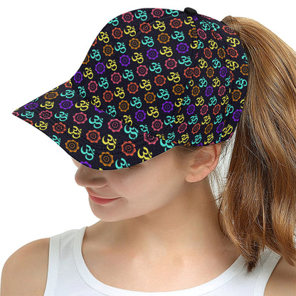 Chakra OM Print Pattern Snapback Cap