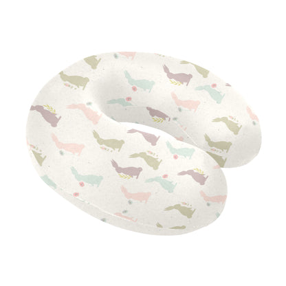 Bunny Pattern Print Design 05 U-Shaped Travel Neck Pillow