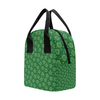 Shamrock Design Print Insulated Lunch Bag