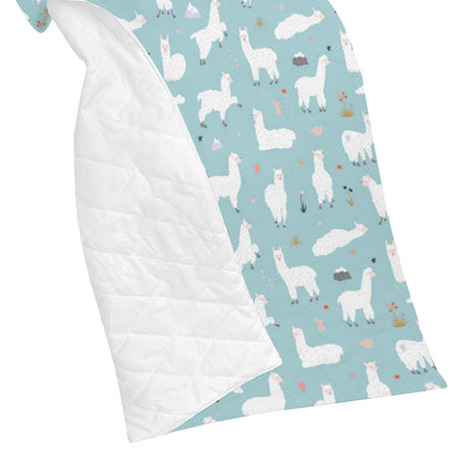 Alpaca Pattern Print Design 02 Premium Quilt