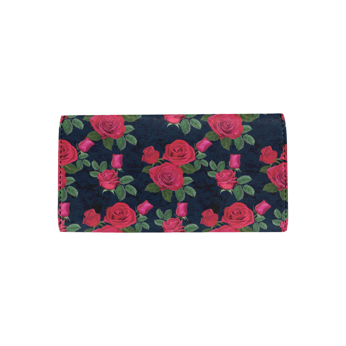 Rose Pattern Print Design A04 Women's Trifold Wallet