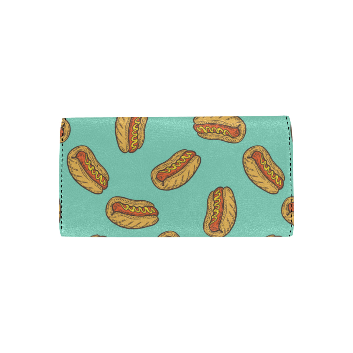 Hot Dog Pattern Print Design 04 Women's Trifold Wallet