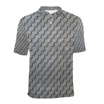 Armor Scales Pattern Print Design 03 Men Polo Shirt