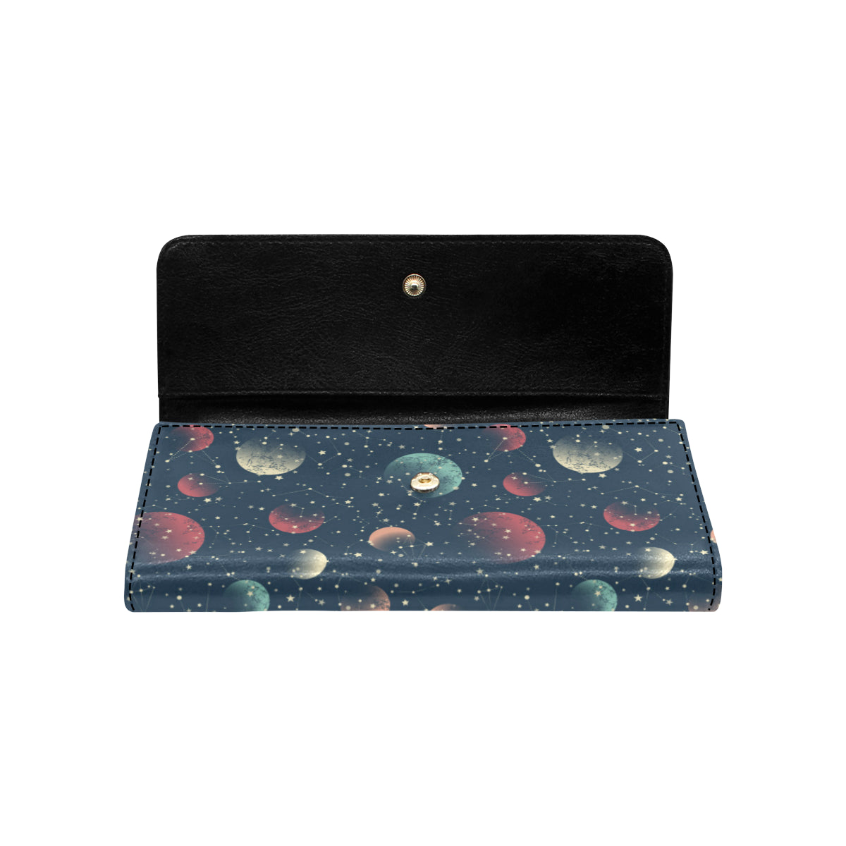 Cosmic Pattern Print Design 04 Women's Trifold Wallet