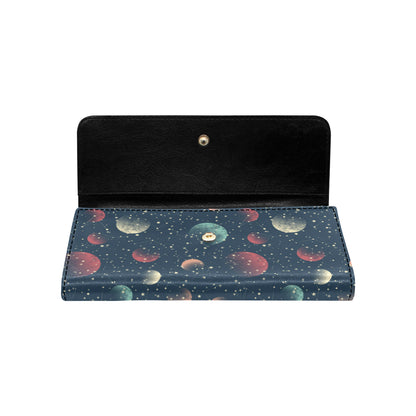 Cosmic Pattern Print Design 04 Women's Trifold Wallet