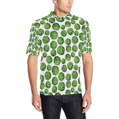 Brussels Sprouts Pattern Print Design 02 Men Polo Shirt