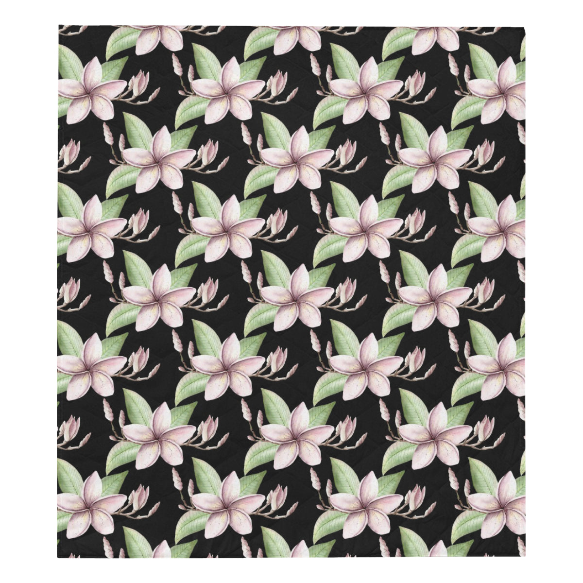 Plumeria Pattern Print Design PM02 Premium Quilt