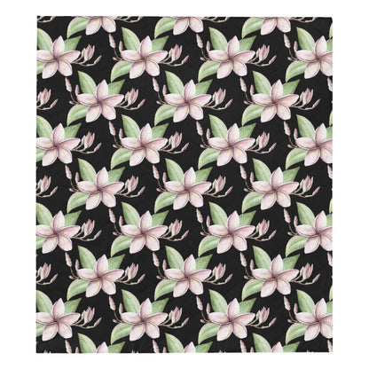 Plumeria Pattern Print Design PM02 Premium Quilt