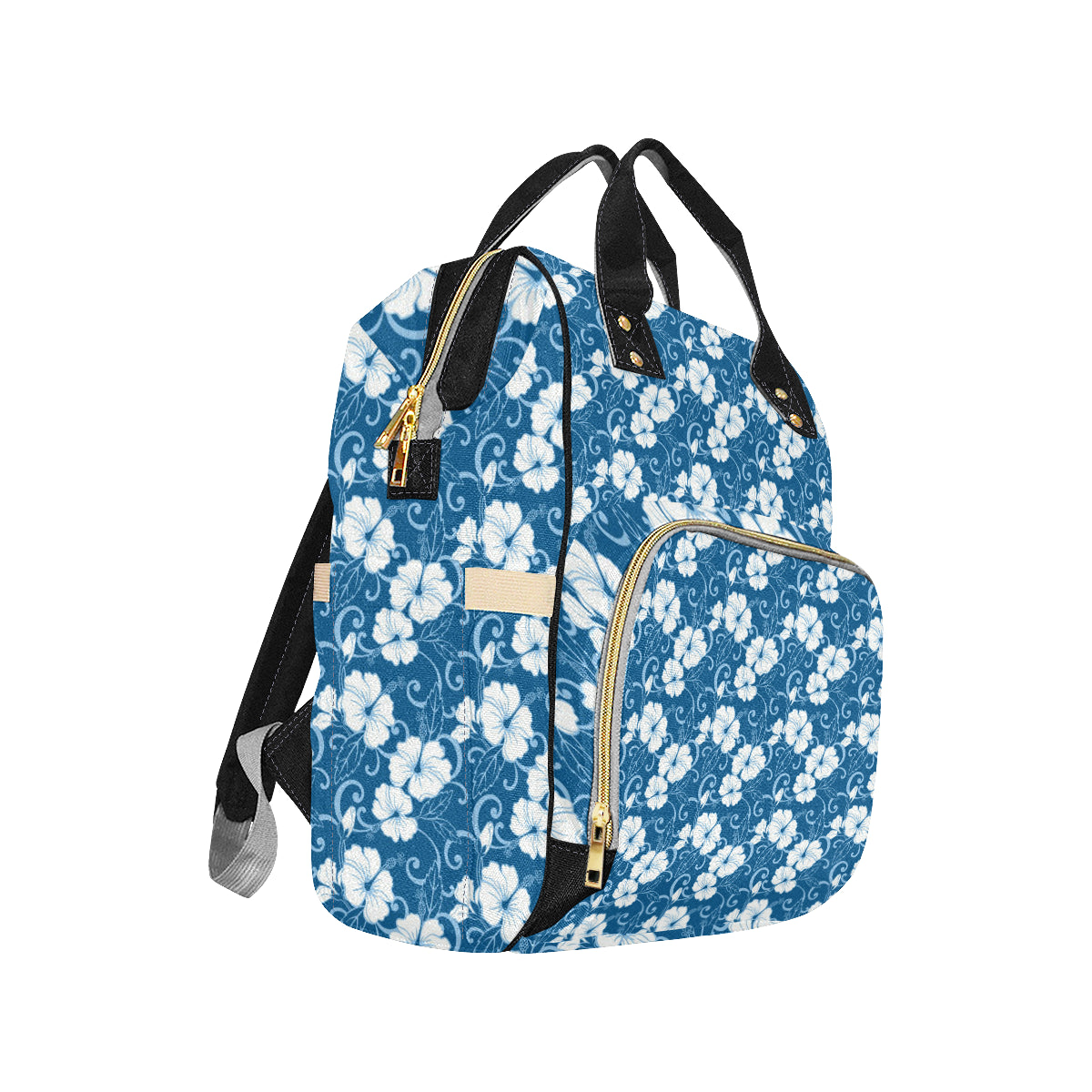 Hibiscus Pattern Print Design HB03 Diaper Bag Backpack