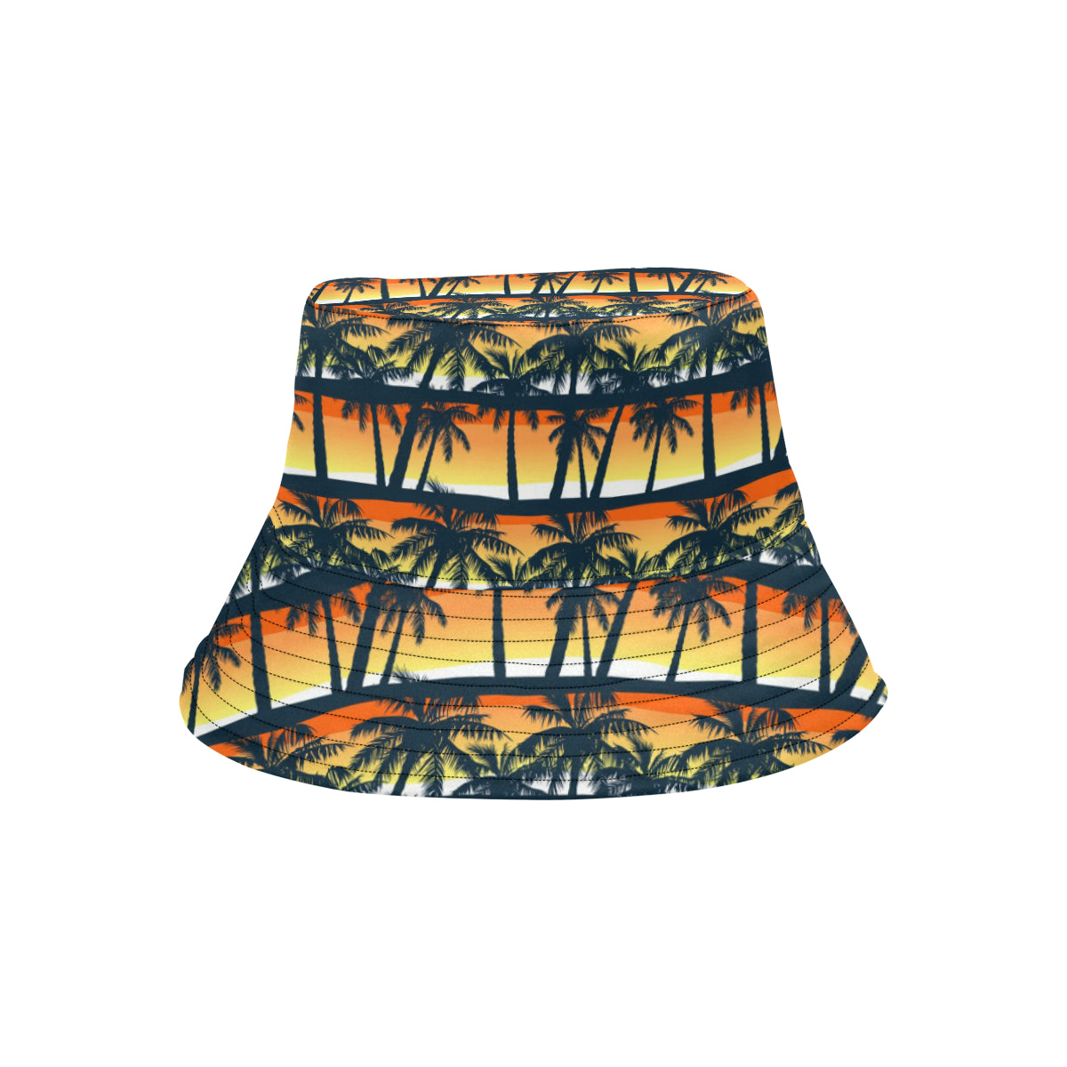Palm Tree Pattern Print Design PT011 Unisex Bucket Hat