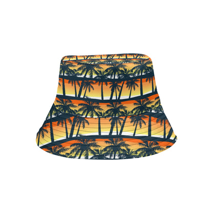 Palm Tree Pattern Print Design PT011 Unisex Bucket Hat