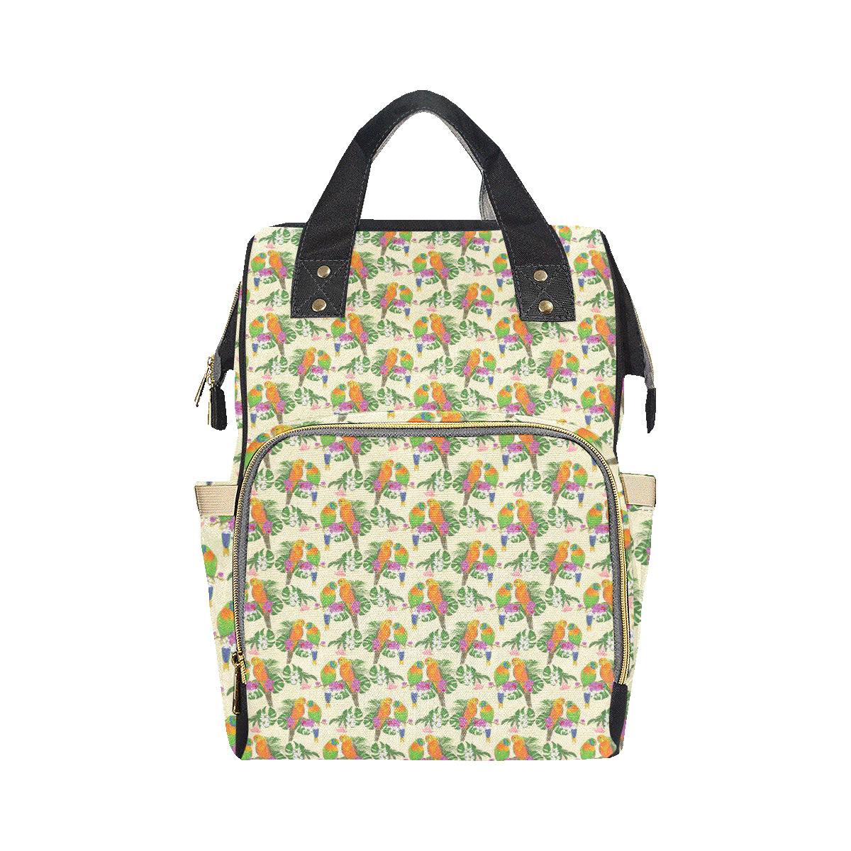 Conures Pattern Print Design 02 Diaper Bag Backpack
