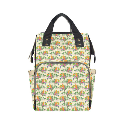 Conures Pattern Print Design 02 Diaper Bag Backpack