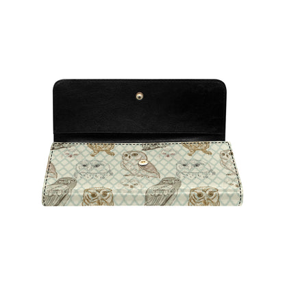 Owl Pattern Print Design A03 Women's Trifold Wallet