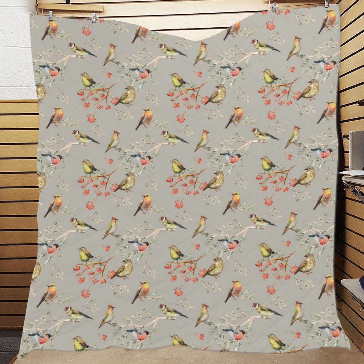Birds Pattern Print Design 03 Premium Quilt