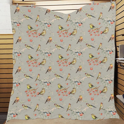 Birds Pattern Print Design 03 Premium Quilt
