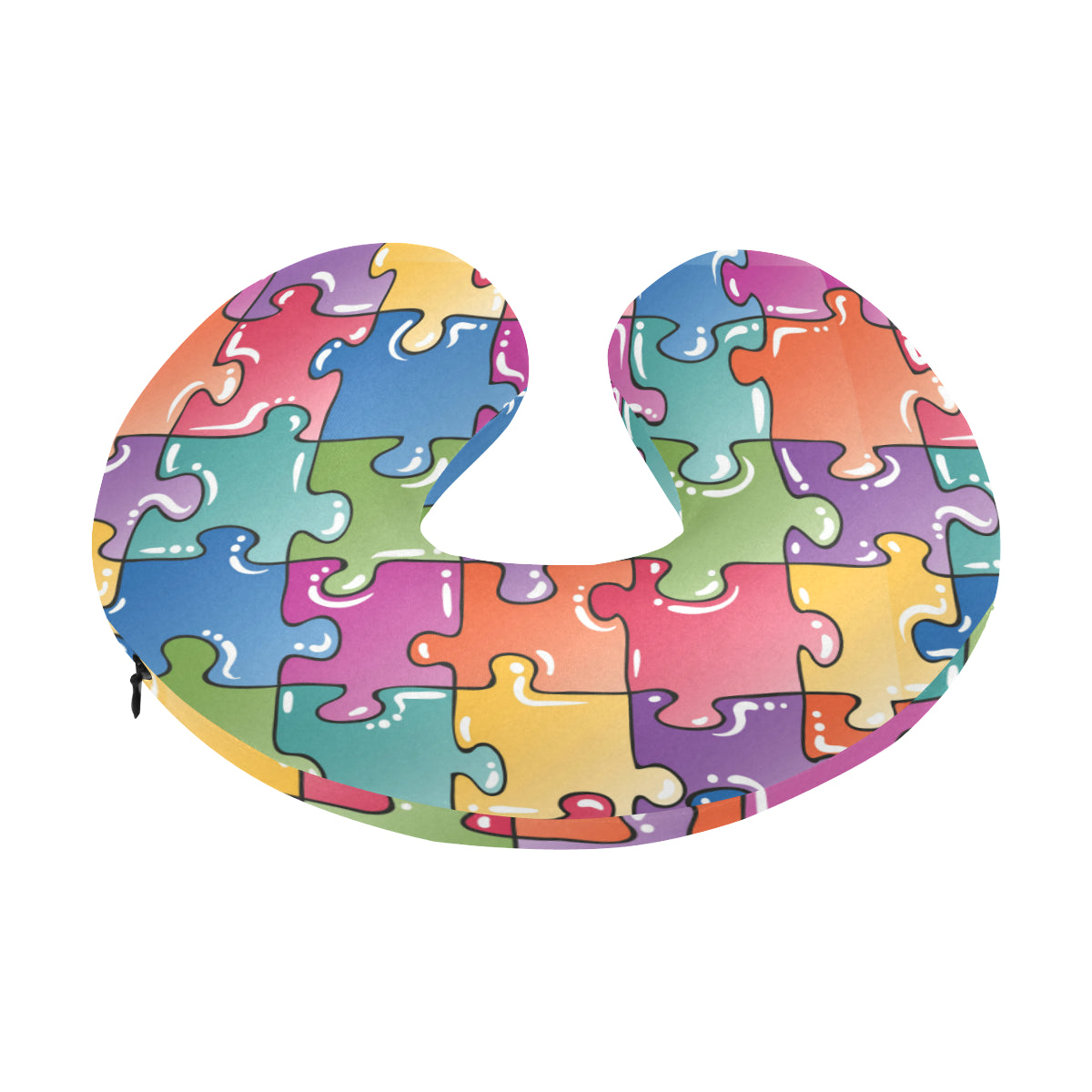 Puzzle Pattern Print Design A05 U-Shaped Travel Neck Pillow