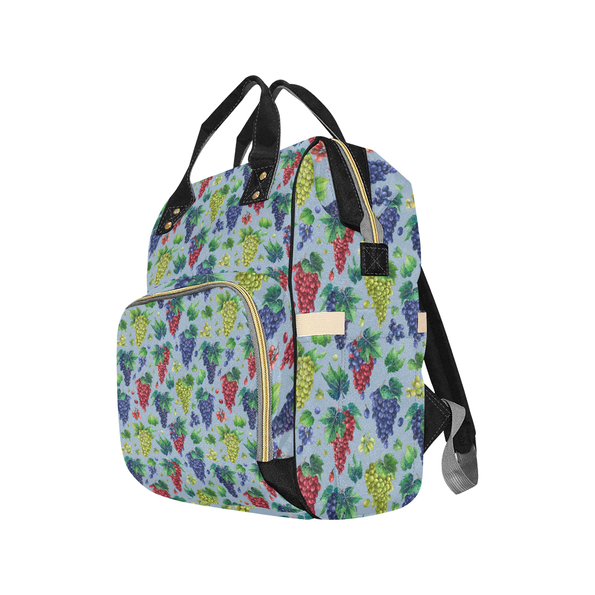 Grape Pattern Print Design GP06 Diaper Bag Backpack