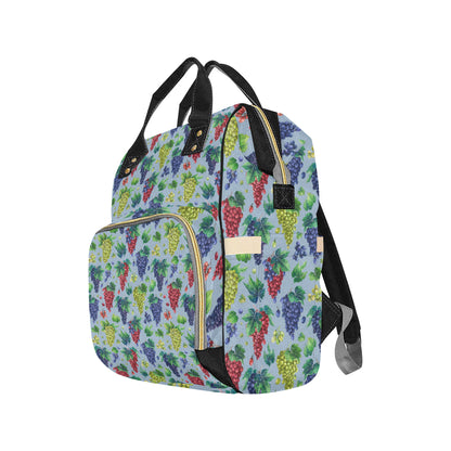 Grape Pattern Print Design GP06 Diaper Bag Backpack