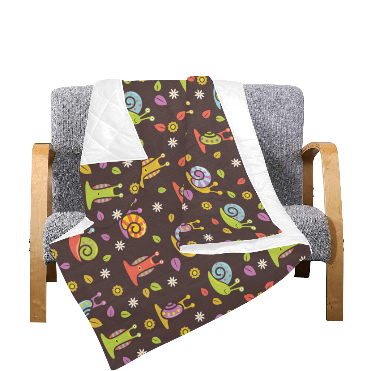 Snail Pattern Print Design 01 Premium Quilt