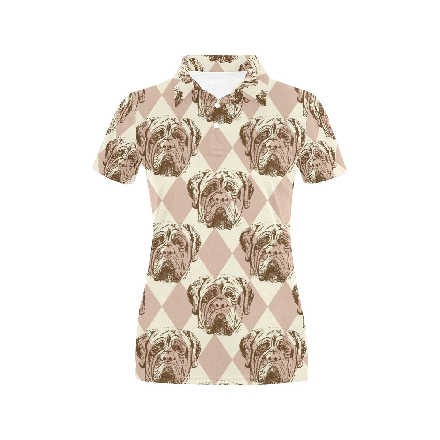 Mastiffs Pattern Print Design 01 Women's Polo Shirt