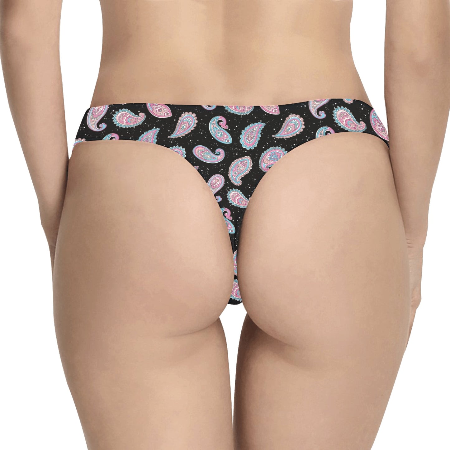 Paisley Pink Design Mandala Print Women's Thongs