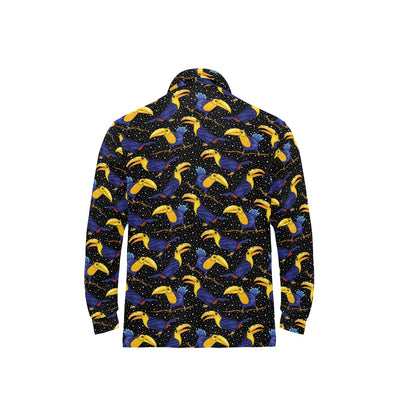 Toucan Print Design LKS307 Long Sleeve Polo Shirt For Men's