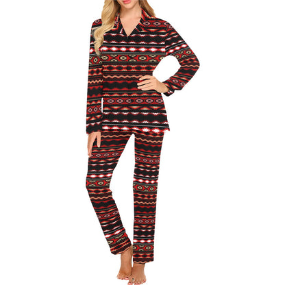 Southwestern Themed Women's Long Pajama Set