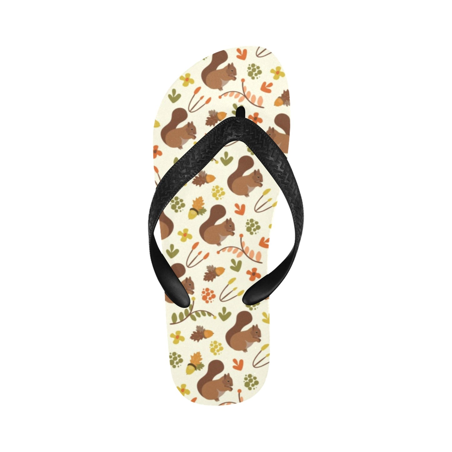 Squirrel Print Design LKS3010 Flip Flops