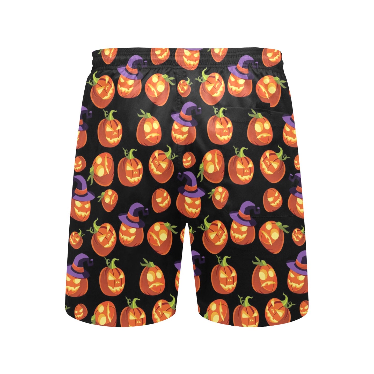 Witch Pumpkin Halloween Print LKS302 Men's Swim Trunks Beach Shorts