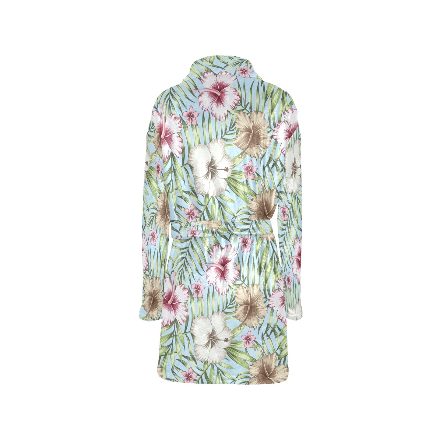 Tropical Flower Pattern Print Design TF05 Women's Fleece Robe