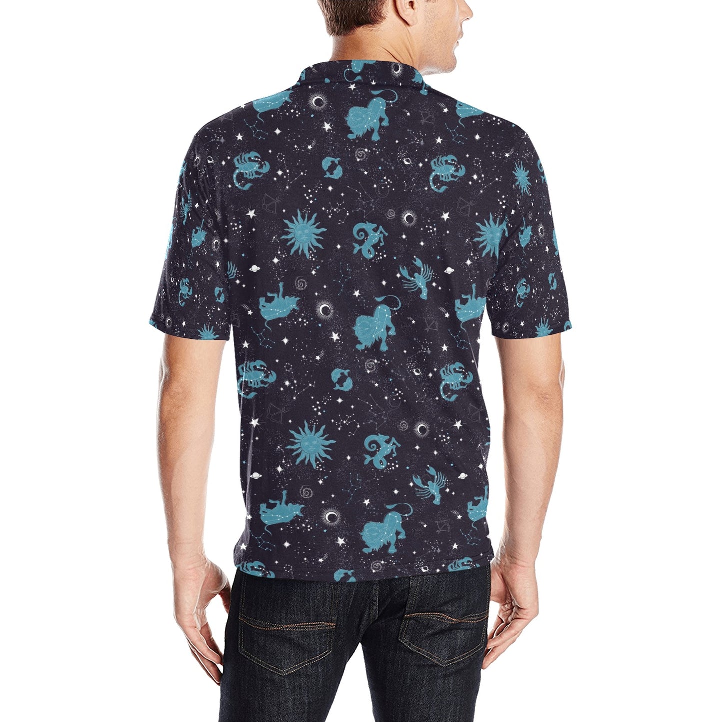 Zodiac Print Design LKS303 Men Polo Shirt