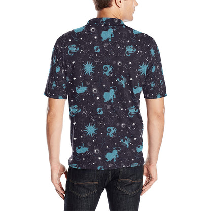 Zodiac Print Design LKS303 Men Polo Shirt