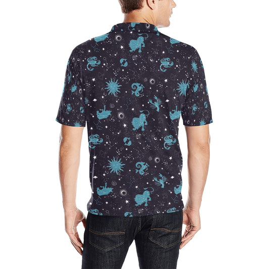 Zodiac Print Design LKS303 Men Polo Shirt