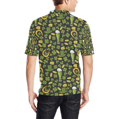 St Patricks Day Print Design LKS307 Men Polo Shirt