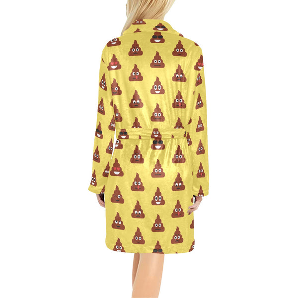Emoji Poop Print Pattern Women Casual Bomber Jacket