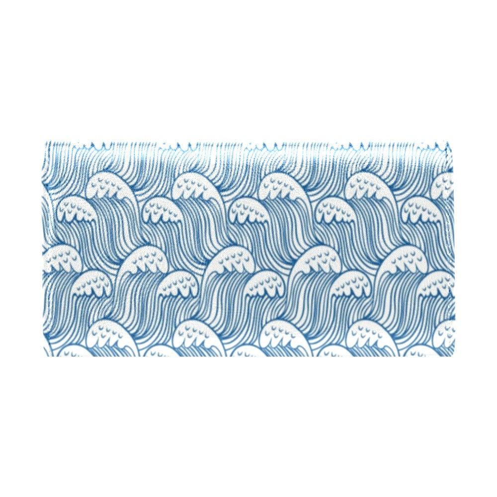 Wave Print Design LKS306 Women's Trifold Wallet