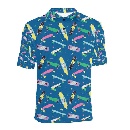 Skateboard Print Design LKS302 Men Polo Shirt