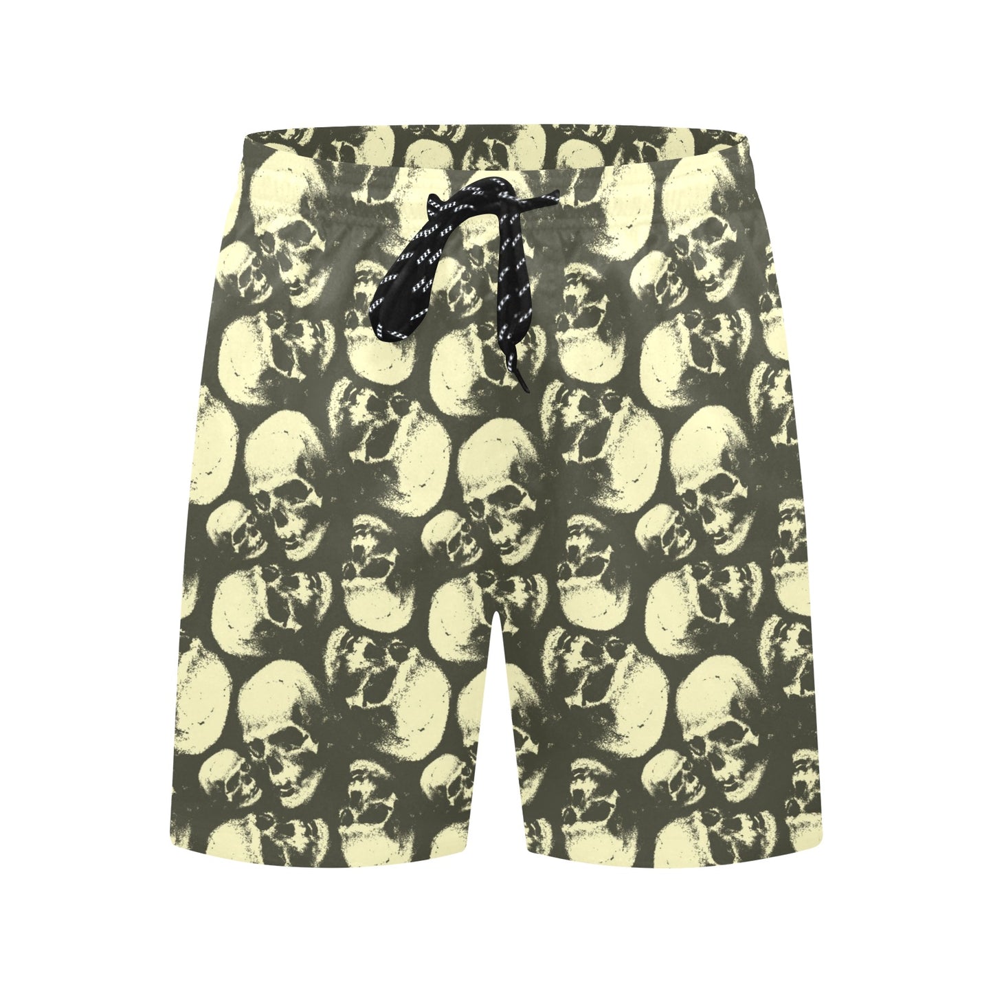 Skull Print Design LKS302 Men's Swim Trunks Beach Shorts