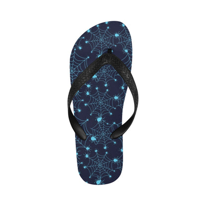 Spider Web Blue Print Design LKS304 Flip Flops