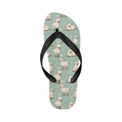 Sheep Print Design LKS405 Flip Flops