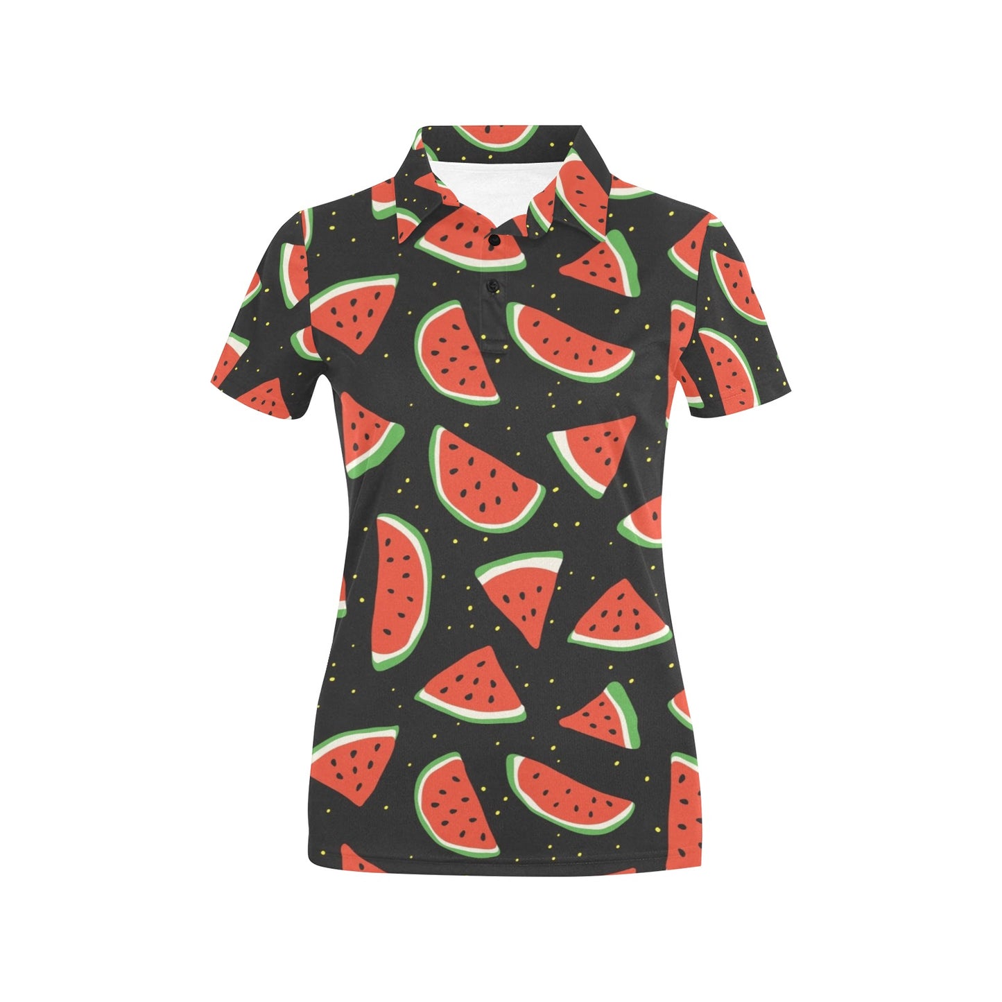 Watermelon Pattern Print Design WM09 Women's Polo Shirt