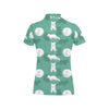 Arctic Fox Pattern Print Design Women's Polo Shirt