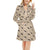 Boston Terrier Pattern Print Design 02 Women's Fleece Robe