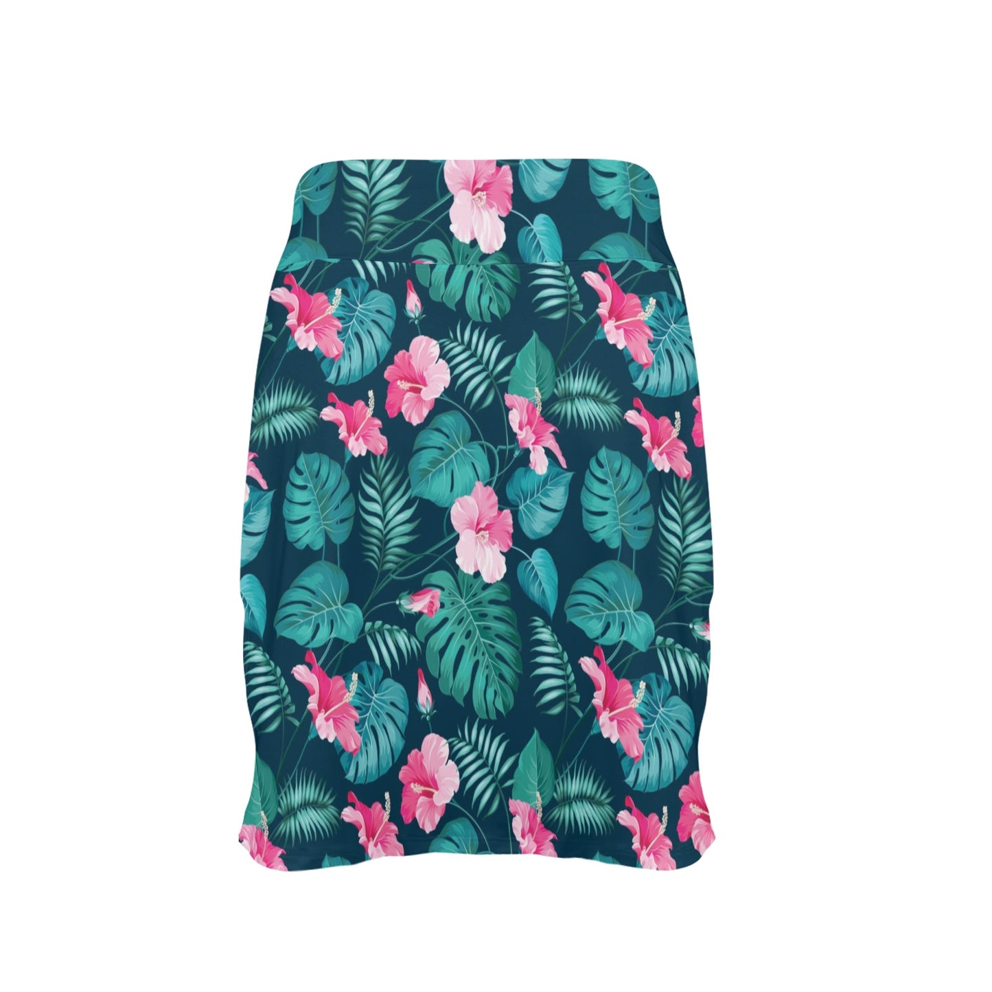 Summer Floral Print Design LKS301 17" Golf & Pickleball Skort with Pockets